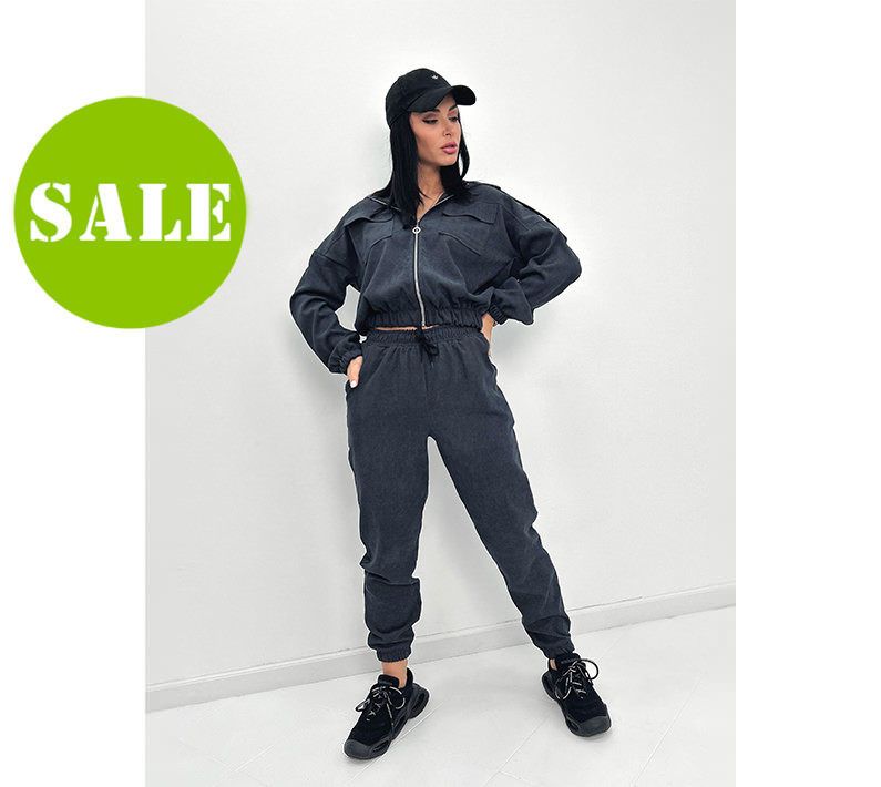 Вельветовий костюм-двійка "Demien" Батал, фото 1