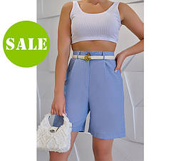 Жіночі лляні шорти-бермуди вільного крою "Bettie" Батал