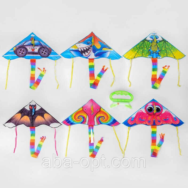 Повітряний змій C 50610 (600) 6 видів, 112х72 см, у пакеті, фото 1