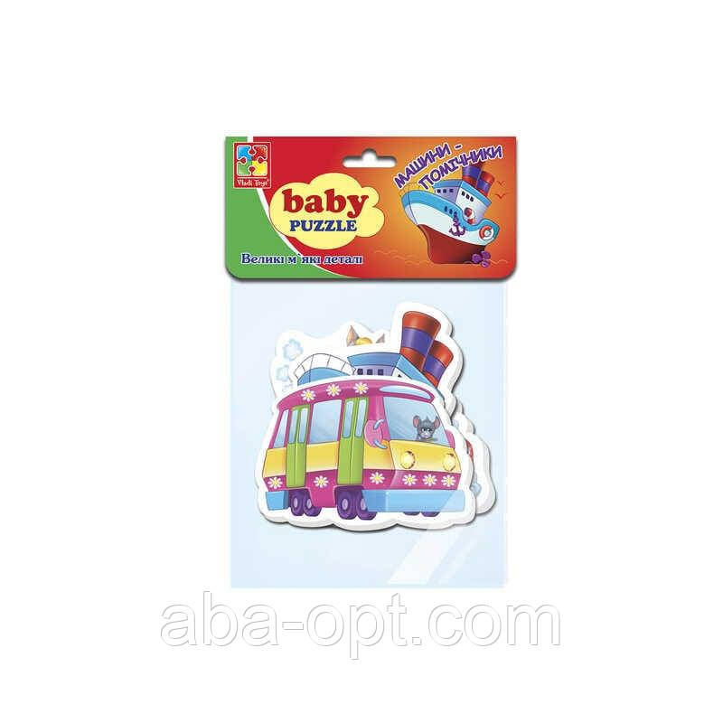 Гра Бебі пазли "Машинки-помічники" VT 1106-78 (50) укр "Vladi Toys", фото 1