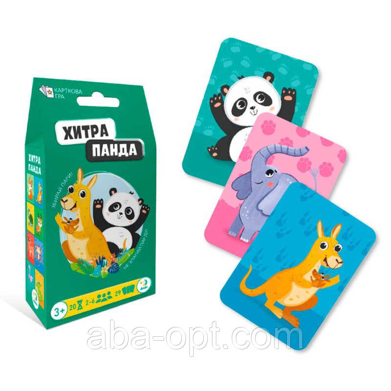 Гра Карткова гра "Хитра панда" 301235 (150) "DoDo", 29 картон, в коробці, фото 1
