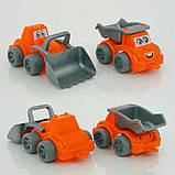 Гра Набір машин "Будмайданчік" 0977 (8) "Technok Toys", 2 шт, самоскид, трактор, в сітці, фото 2