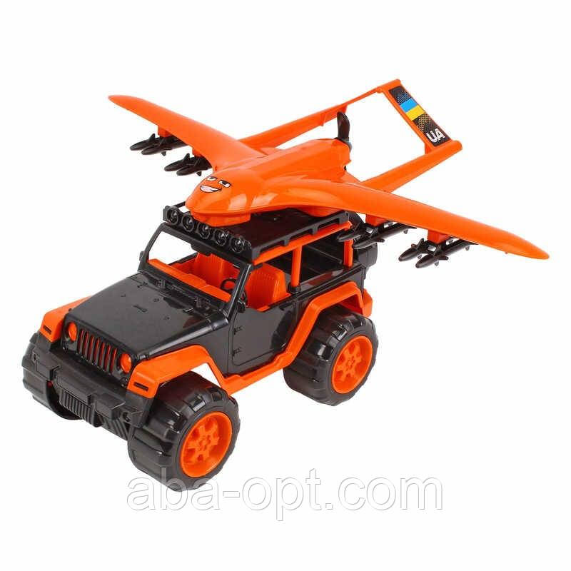 Гра Набір транспорту 0853 (2) "Technok Toys", джип, безпілотник, фото 1