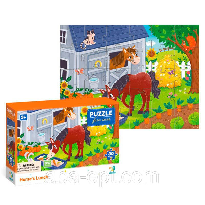 Гра Пазл "Обід для коника" 300684 (48) "DoDo", 30 елементів, в коробці, фото 1