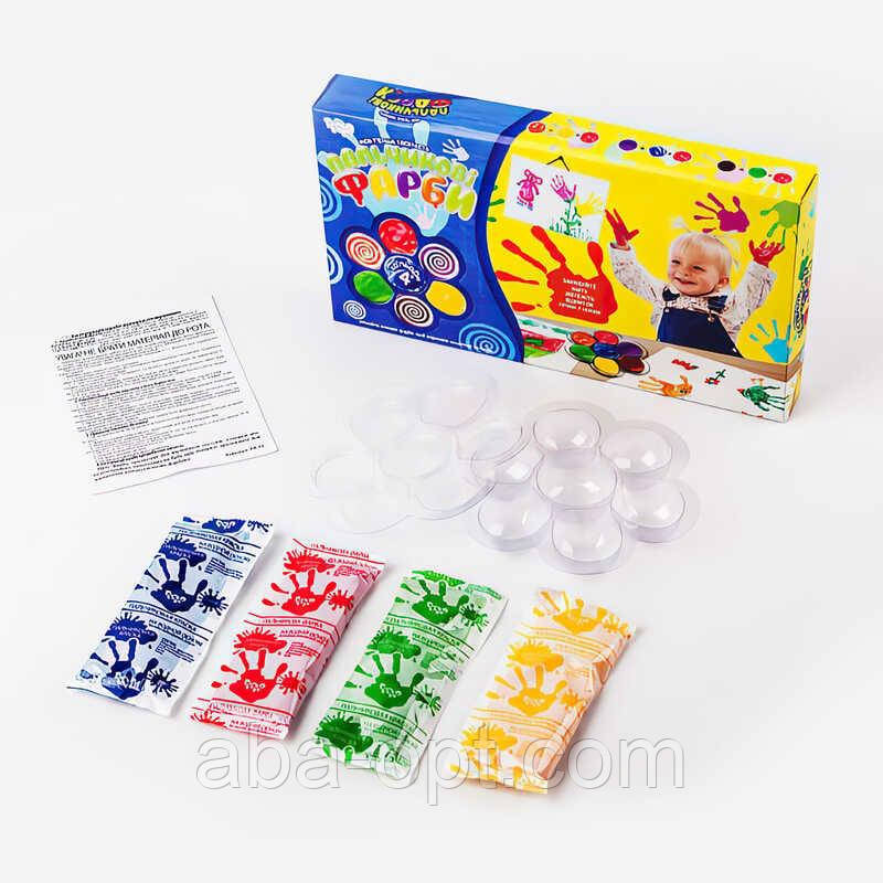 Гра Пальчикові фарби "Моя перша творчість" PK-02-02 4 кольори укр. (12) "Danko Toys", фото 1