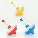 Дзиґа 878-3 А (120/2) 4 кольори, з підсвічуванням, на батарейці, в сітці, ВИДАЄТЬСЯ ТІЛЬКИ МІКС ВИДІВ, фото 2