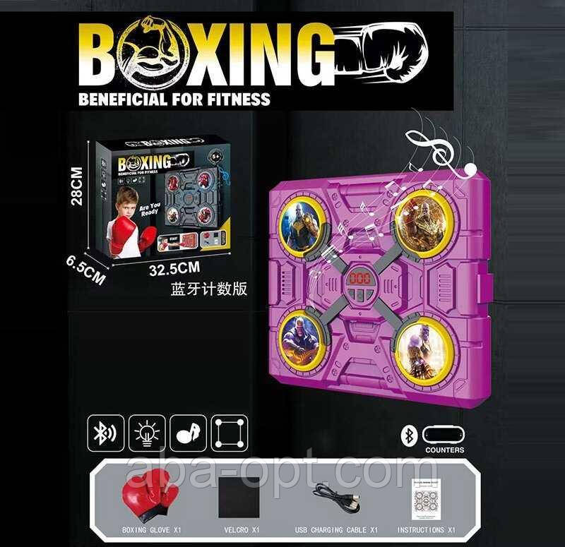 Електронний бокс 77-7 (36) герой, акумулятор, USB кабель, підсвічування, музика,  bluetooth, режими гучності, в коробці, фото 1