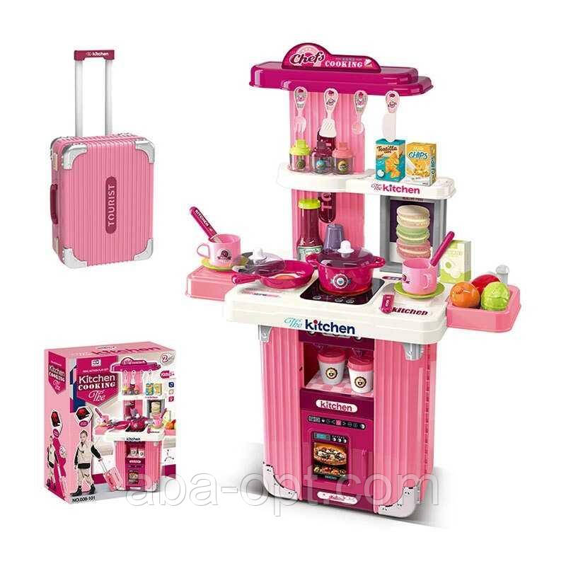 Кухня 008-101 (8) 2 в 1: кухня+валіза, висота 66 см, підсвічування, звуки приготування, регуляція звуку, посуд, продукти,, фото 1