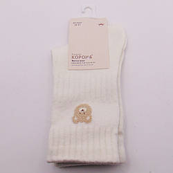 Шкарпетки вовна мериноса 36-41 білі Корона 5507