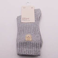 Шкарпетки вовна мериноса 36-41 сірі Корона 5507