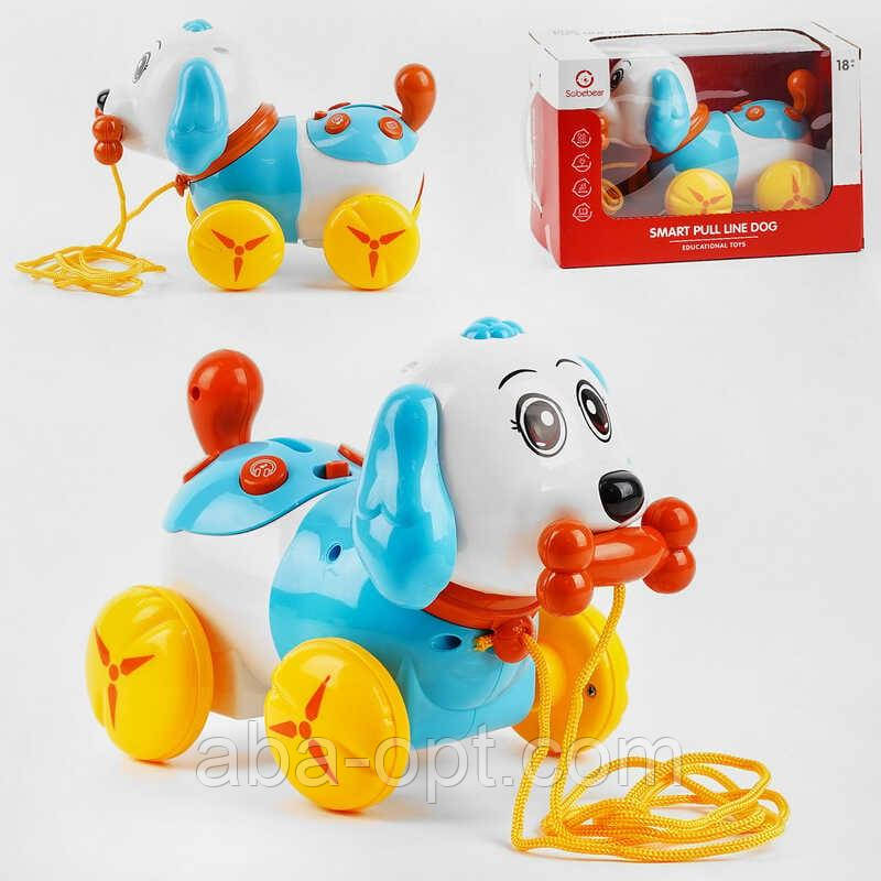 Музична каталка YL 617 A (18) цуценя, світло, звук, пісні та слова англійською мовою, в коробці, фото 1