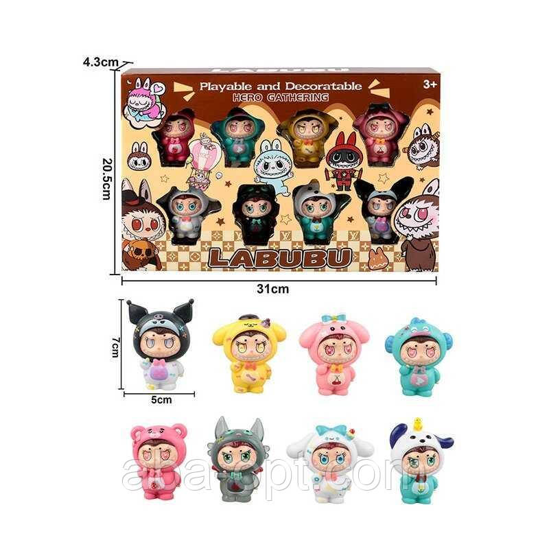 Набір героїв ZS 222-107 (96/2) герой, 8 фігурок, висота 7х5 см, в коробці, фото 1