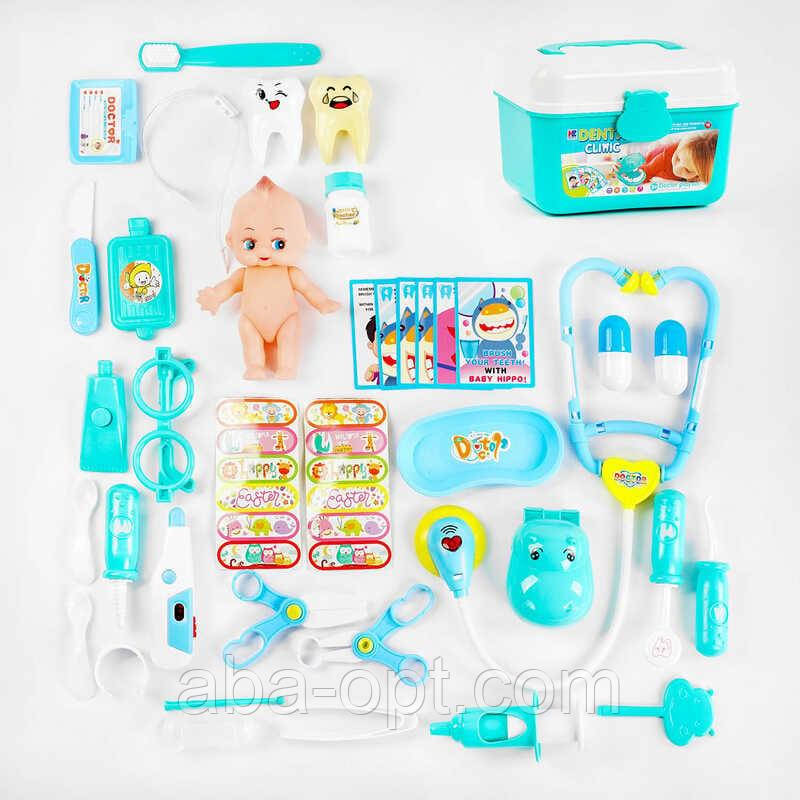 Набір лікаря HZB 811 B (36/2) підсвічування, пупс, аксесуари, у валізі, фото 1
