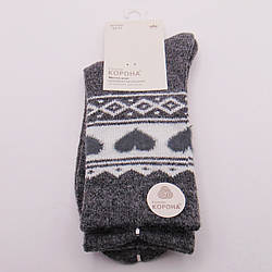Мериносові шкарпетки 36-41 темно-сірі Корона 5431