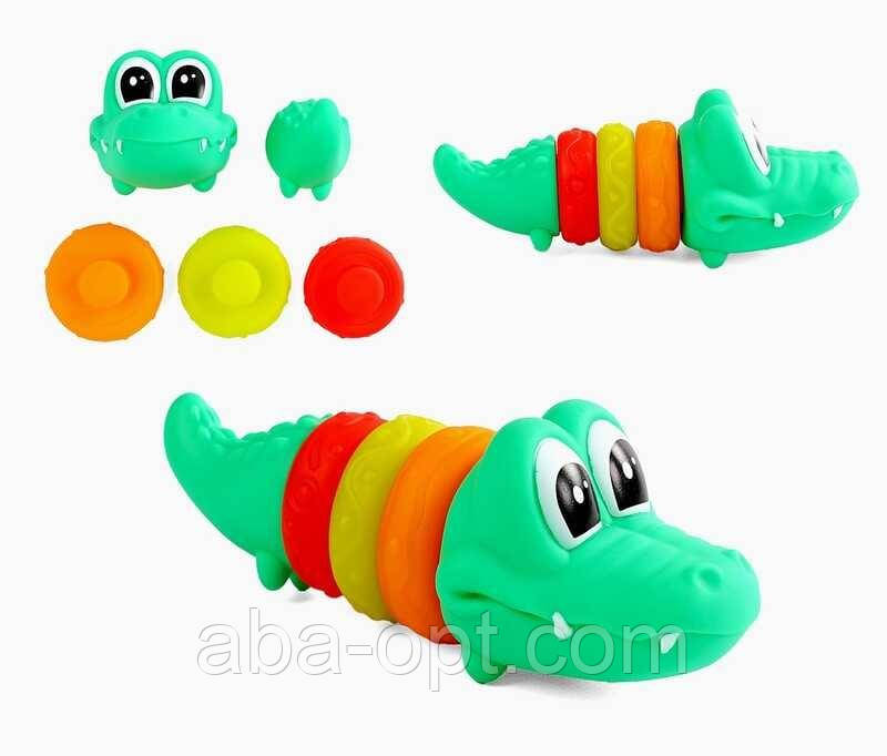 Пірамідка XQ 9934 A (144/2) “Крокодил”, гумова, 5 елементів, в пакеті, фото 1