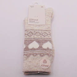 Мериносові шкарпетки 36-41 бежеві Корона 5431