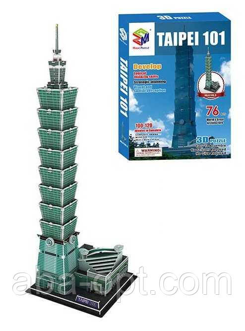 Пазли 3D G 168-5 (24) "Тайбей 101", 76 елементів, висота 60 см, у коробці, фото 1