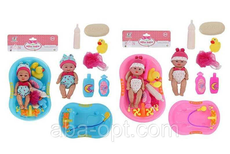 Пупс Т 8013-2 (72) 2 види, ванна, аксесуари, у пакеті, фото 1