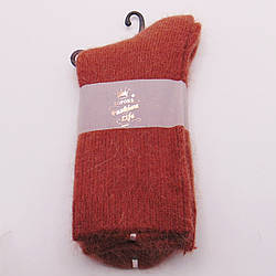 Пухнасті шкарпетки альпака 37-41 теракотові Корона 2551-1