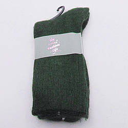 Пухнасті шкарпетки альпака 37-41 зелені Корона 2551-1