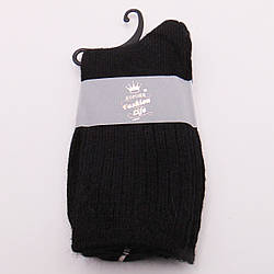 Пухнасті шкарпетки альпака 37-41 чорні Корона 2551-1