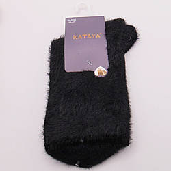 Норкові шкарпетки пухнасті 36-41 чорні Kataya 2956
