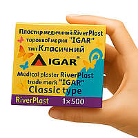 Пластир медичний RiverPlast торгової марки «IGAR» тип Класичний (на бавовняній основі) 1 х 500 см