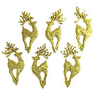 Набір новорічних іграшок 6 шт, для прикрашання ялинки та створення святкової атмосфери