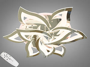 Сучасна декоративна люстра під стелю led з пультом, 115W, хром