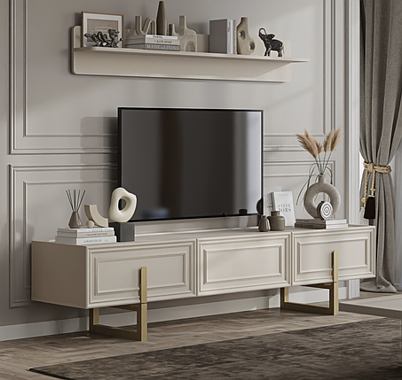 ТВ тумба сучасна світла 210 см Бланше, фото 1