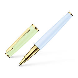 Ручка ролер OttoHutt серії Design 06 Rollerball Shine Glacial-Green Apple Gold, корпус салатовий з блакитним / золото, 946260