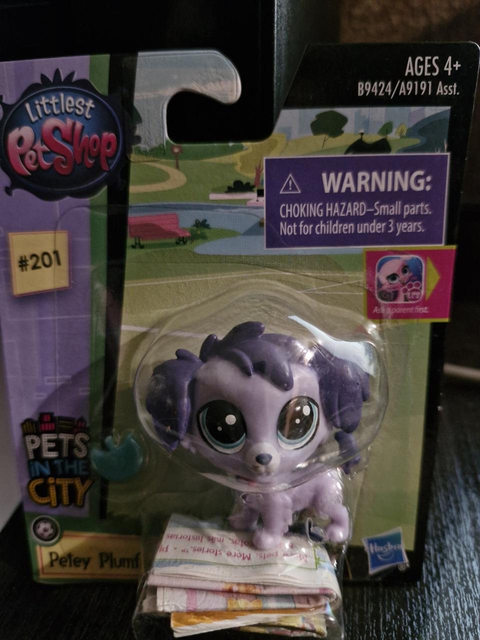 Фігурка Littlest Pet Shop Peley Plump #201 Pets in the City — фіолетовий песик від Hasbro, фото 1