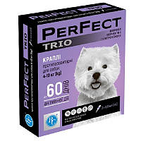 Краплі PerFect TRIO для котів (фіпроніл, інвермектин), 3 амп. х 0,8 мл.  На 4-10 кг