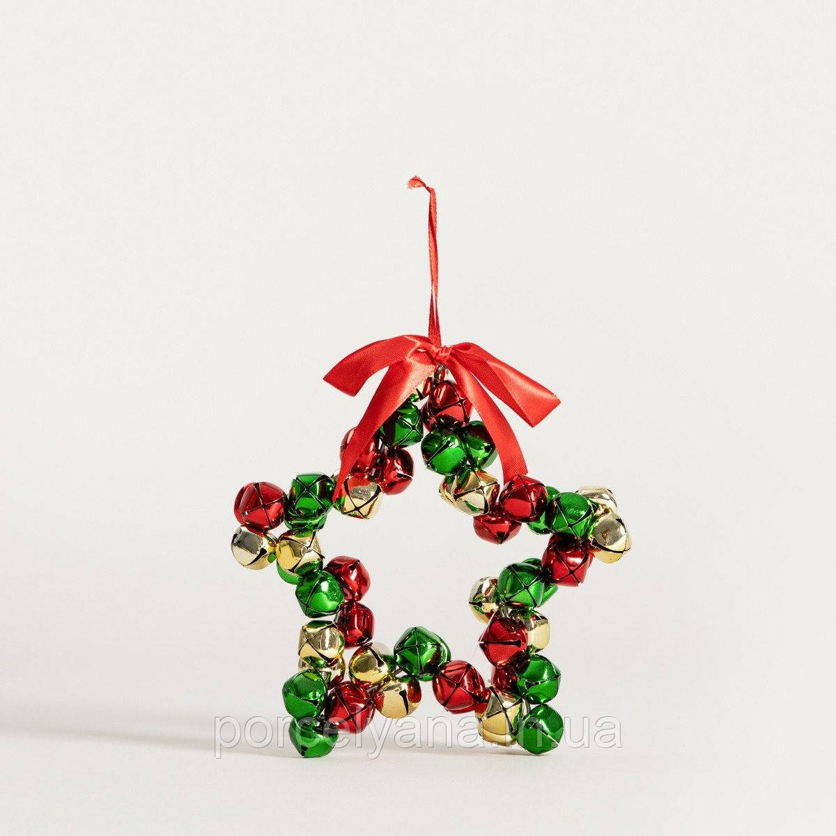 Підвіска | RIJA AEMERI | вінок із дзвіночків у формі зірки | 16 см | HOMLA, фото 1