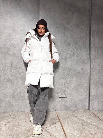 Пуховик жіночий зимовий аеропух | 42-46, 48-50, 52-54 розмір, фото 1