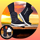 Жіночі чорні короткі дутики зимові на хутрі дві блискавки теплі з білою підошвою Karolina