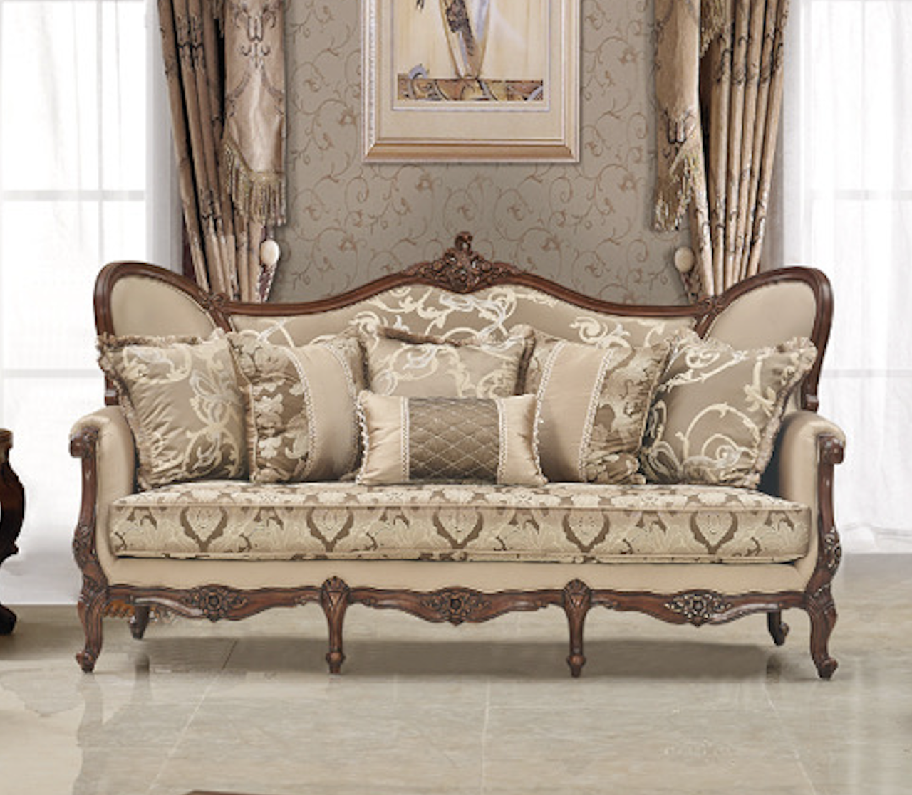 Диван бароко натуральне дерево Грація