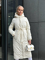 Пуховик жіночий зимовий подовжений | 42-46, 48-50 розмір, фото 3