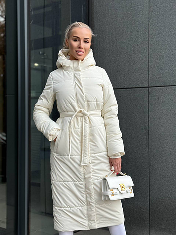 Пуховик жіночий зимовий подовжений | 42-46, 48-50 розмір, фото 1