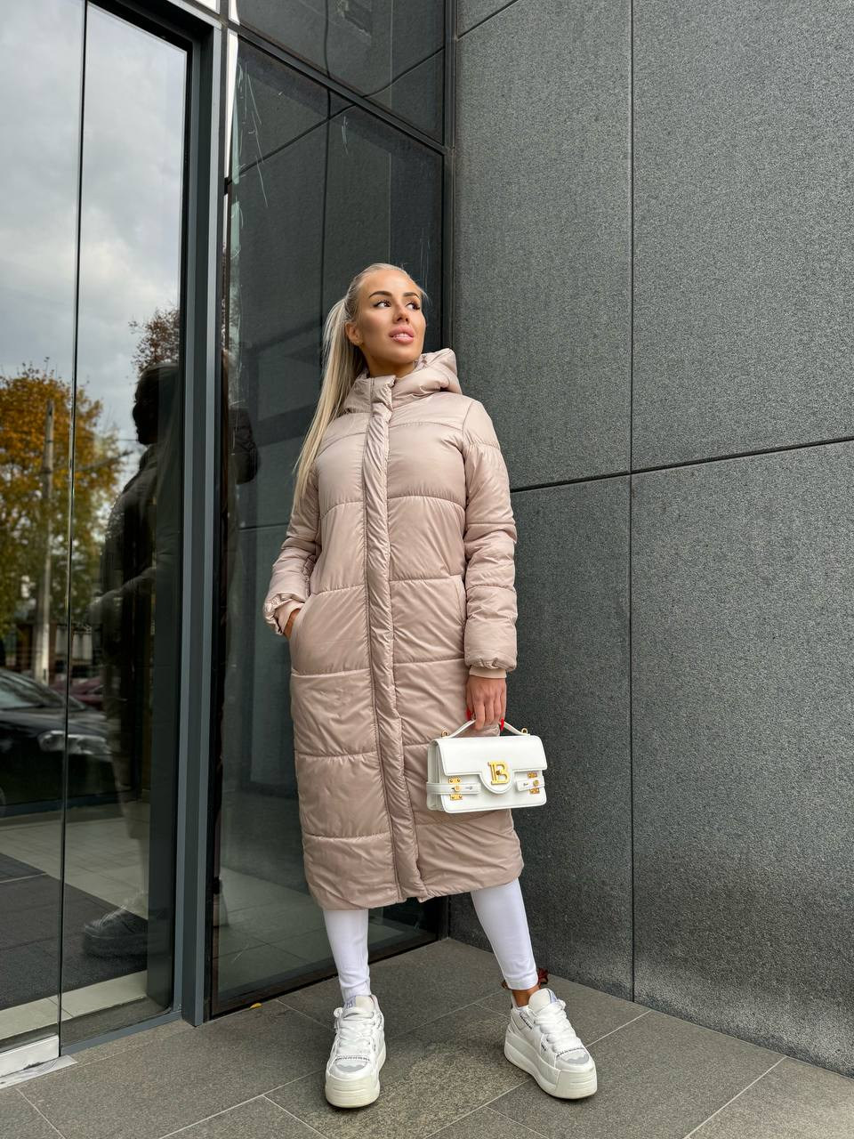 Пуховик жіночий зимовий подовжений | 42-46, 48-50 розмір