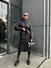 Пуховик жіночий зимовий подовжений | 42-46, 48-50 розмір, фото 3