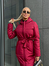 Пуховик жіночий зимовий подовжений | 42-46, 48-50 розмір, фото 3