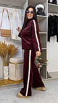 Велюровий спортивний костюм на флісі великого розміру Розміри: 46-48, 50-52, 54-56, фото 2