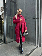 Пуховик жіночий зимовий подовжений | 42-46, 48-50 розмір, фото 2