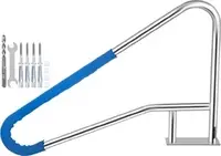 Poręcz do basenu ze stali nierdzewnej - Pomoc w dostępie o nośności 113 kg 139,7x81,2 cm Łuk uchwytu z osłoną