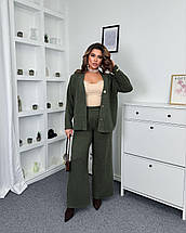Жіночий ангоровий костюм: кардиган та брюки великого розміру батал Розміри: 50-52, 54-56, 58-60, фото 5