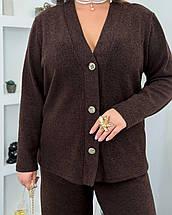 Жіночий ангоровий костюм: кардиган та брюки великого розміру батал Розміри: 50-52, 54-56, 58-60, фото 5