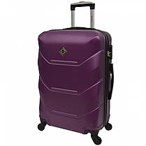 Набір валіз на колесах Bonro 2019 — 2 шт (M + L) середня і велика дорожні пластикові бузкові з кодовим замком і висувною ручкою, фото 5