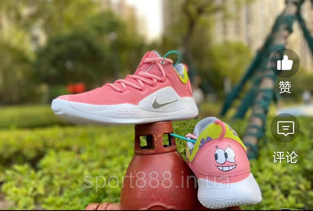 Eur39-46 Кросівки Nike Hyperdunk X Low 2018 Patrick Star  Патрік Стар рожеві чоловічі баскетбольні, фото 1
