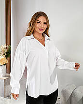 Жіноча блуза біла великого розміру Розміри: 50.52.54.56., фото 2